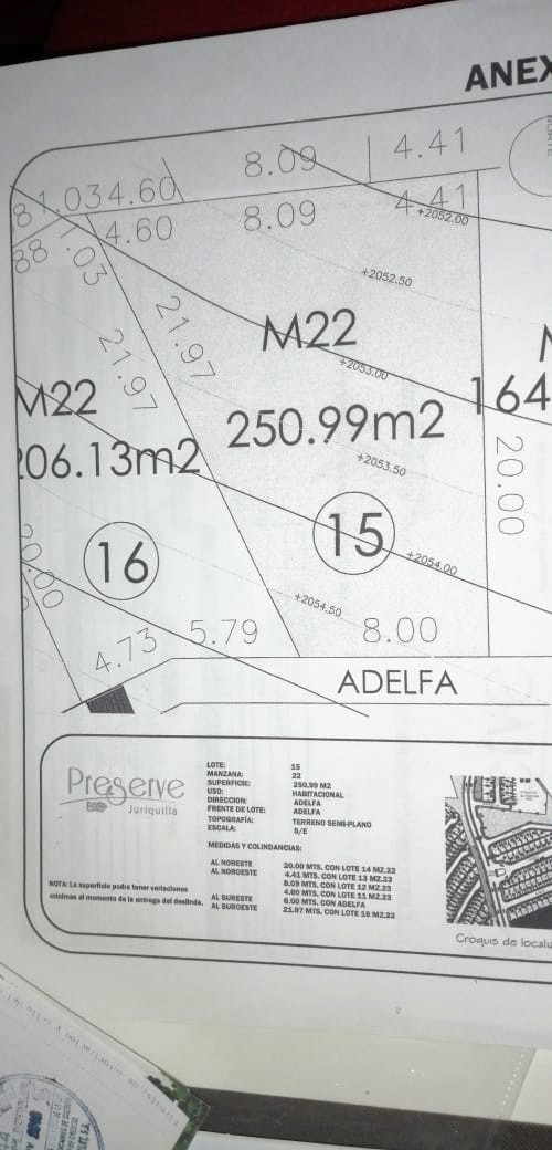  TERRENO EN VENTA – GRAN RESERVA PRESERVE 